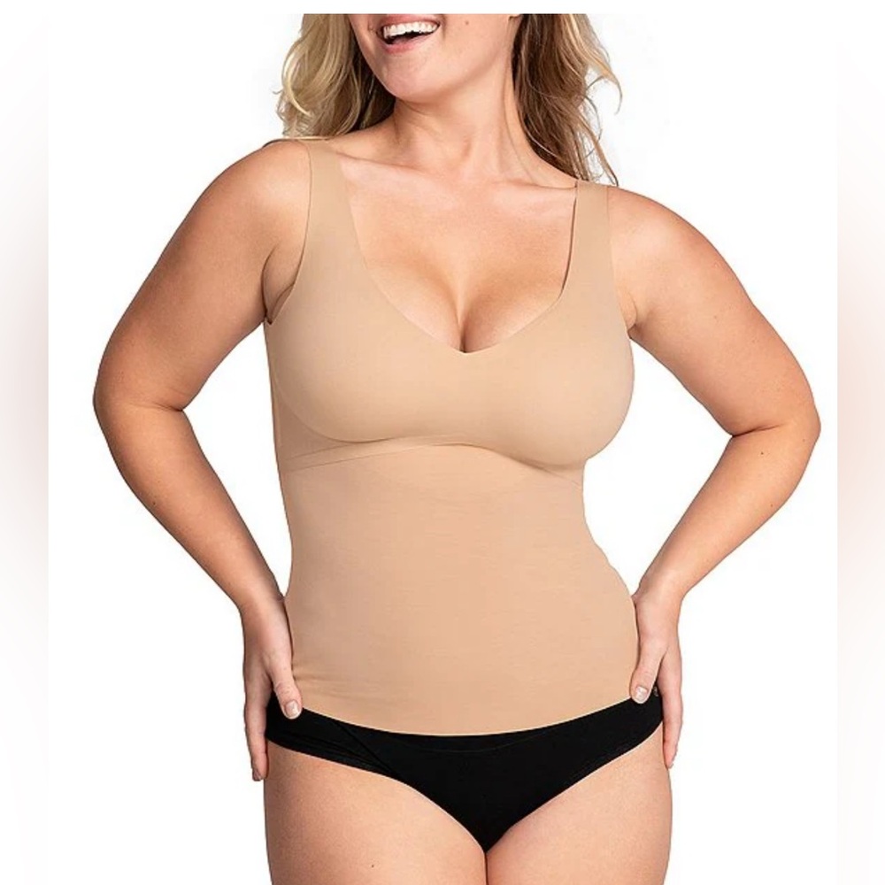 Honeylove Liftwear Shaping Tank in Sand , size M
